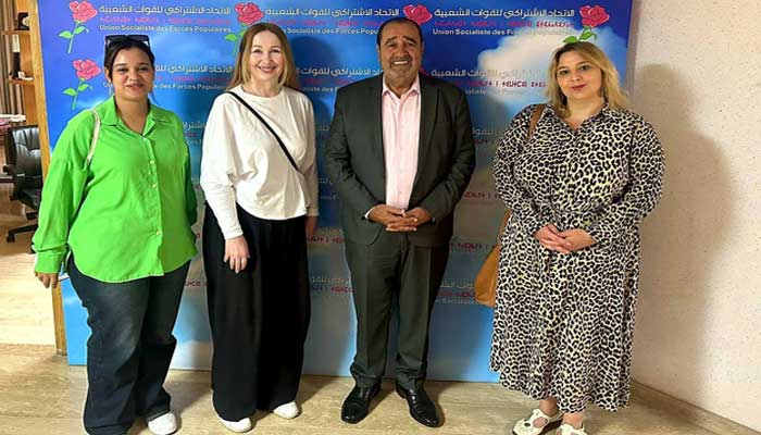 Driss Lachguar s’entretient avec des représentantes du parti social-démocrate biélorusse Driss Lachguar s’entretient avec des représentantes du parti social-démocrate biélorusse