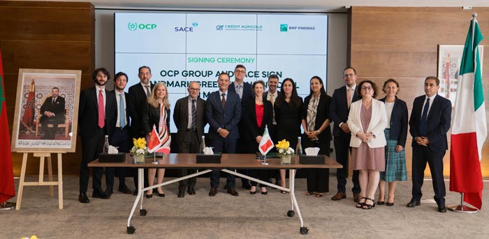 Maroc-Italie : Le Groupe OCP et SACE signent un accord majeur de financement vert de 365 M€ Maroc-Italie : Le Groupe OCP et SACE signent un accord majeur de financement vert de 365 M€