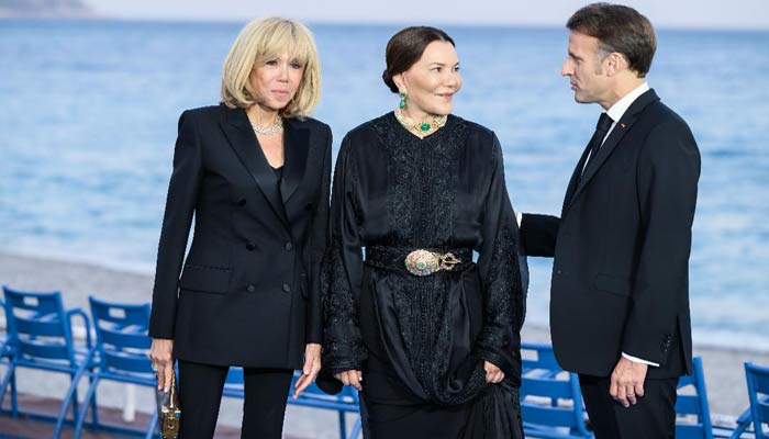 SAR la Princesse Lalla Hasnaa, Représentante de SM le Roi Mohammed VI, et le président français M. Emmanuel Macron coprésident à Nice le sommet «L’Afrique pour l’Océan» SAR la Princesse Lalla Hasnaa, Représentante de SM le Roi Mohammed VI, et le président français M. Emmanuel Macron coprésident à Nice le sommet «L’Afrique pour l’Océan»