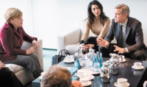 George Clooney à la rencontre de Merkel pour évoquer la crise des réfugiés George Clooney à la rencontre de Merkel pour évoquer la crise des réfugiés