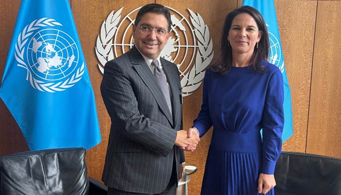 Nasser Bourita s'entretient à New York avec la secrétaire d’Etat britannique aux Affaires étrangères et la présidente de l'Assemblée générale de l'ONU Nasser Bourita s'entretient à New York avec la secrétaire d’Etat britannique aux Affaires étrangères et la présidente de l'Assemblée générale de l'ONU