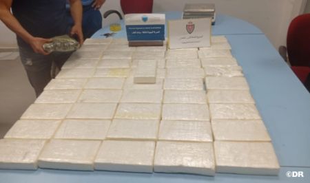 Mise en échec d'une tentative de trafic international de drogue à El Guerguerat : Saisie de 53 kg et 630 gr de cocaïne