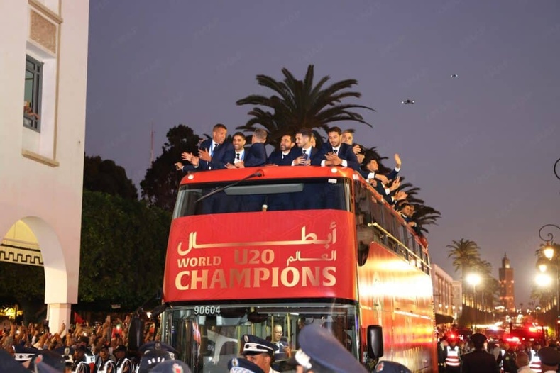 Liesse populaire à Rabat pour les Lionceaux de l’Atlas Liesse populaire à Rabat pour les Lionceaux de l’Atlas