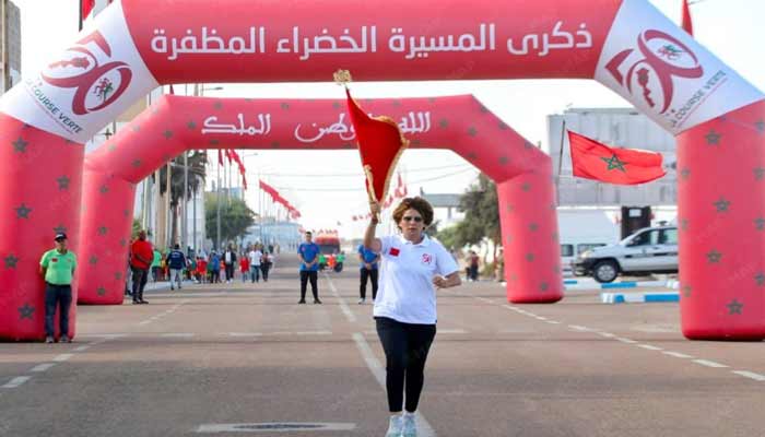 Lancement à Tarfaya de la 12ème étape de la course symbolique de relais de la Marche Verte Lancement à Tarfaya de la 12ème étape de la course symbolique de relais de la Marche Verte