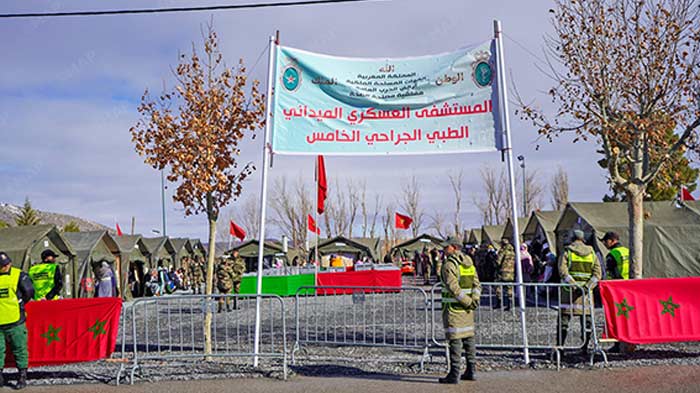 Un hôpital militaire de campagne à Tounfite au profit des populations affectées par le froid