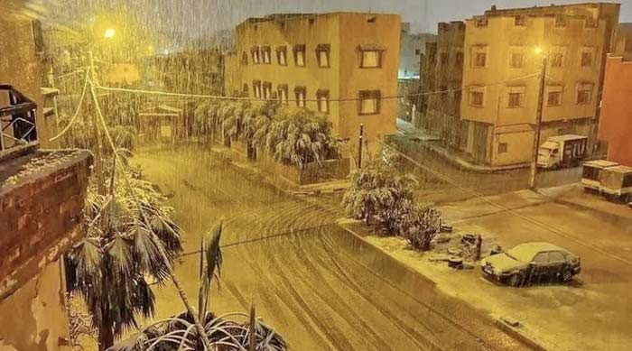 La neige de retour à Oujda