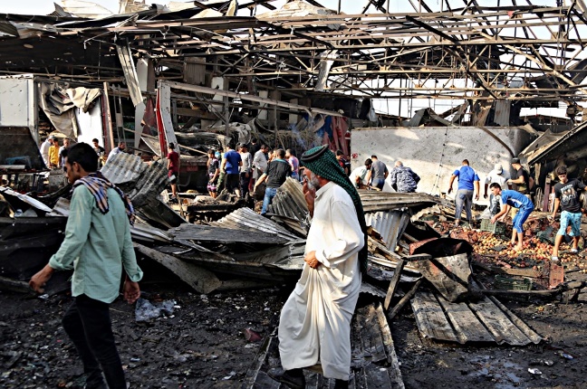 Au moins 34 morts dans un attentat dans un marché à Bagdad Au moins 34 morts dans un attentat dans un marché à Bagdad