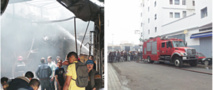 Incendie à la Kissaria de Ben Jdia