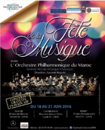 L’Orchestre Philharmonique du Maroc célèbre la Fête de la musique L’Orchestre Philharmonique du Maroc célèbre la Fête de la musique