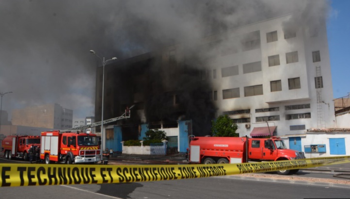 Incendie dans un entrepôt de produits sanitaires et alimentaires à Casablanca