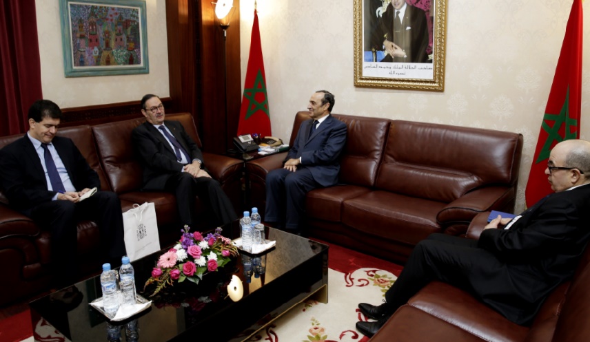 Une vue de l’entretien entre Habib El Malki et Ricardo Diez-Hochleitner Rodriguez. Une vue de l’entretien entre Habib El Malki et Ricardo Diez-Hochleitner Rodriguez.