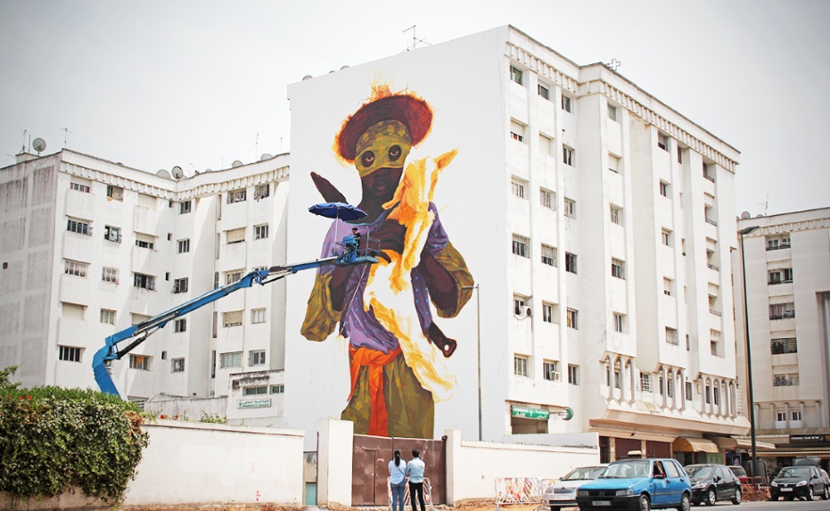 “Jidar, toiles de rue” Rabat se pare d'atours artistiques