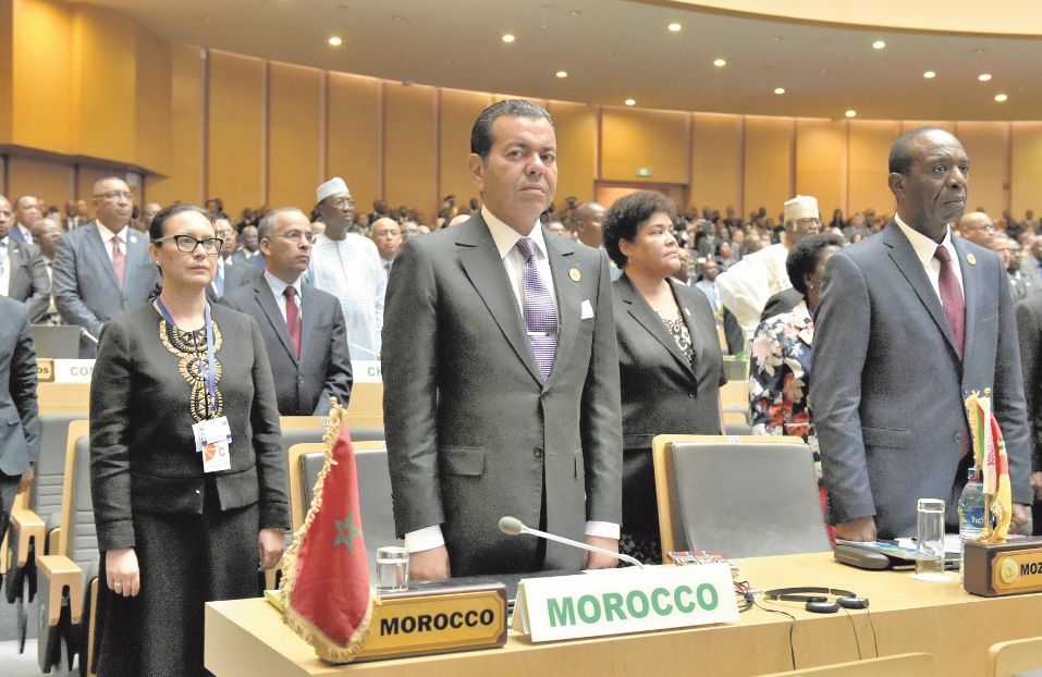 S.A.R le Prince Moulay Rachid représentant le Souverain aux travaux du 29ème Sommet de l’UA.            (Ph: MAP)