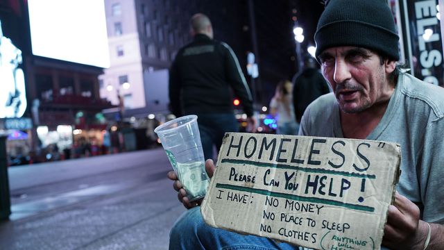 Les sans-abri en hausse à New York