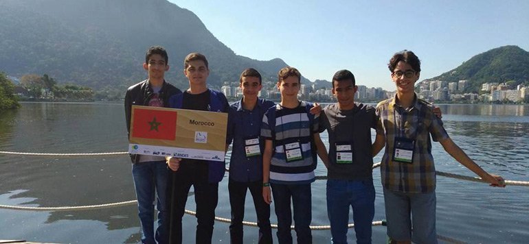 Illustration d’élèves marocains lors des Olympiades internationales de mathématiques au Brésil
