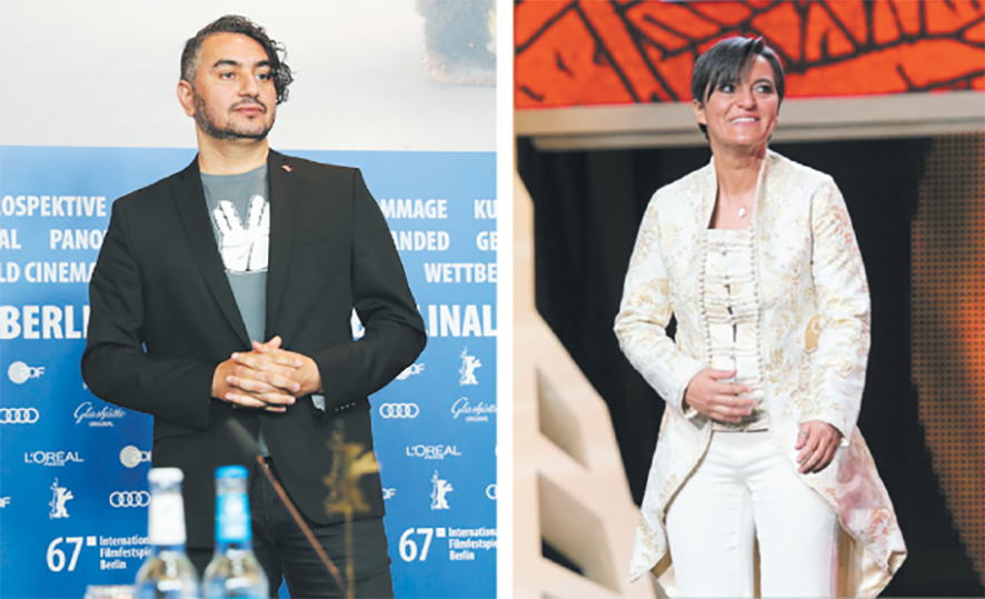 Hicham Lasri et Narjiss Nejjar au Festival du film de Berlin Hicham Lasri et Narjiss Nejjar au Festival du film de Berlin