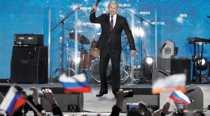 Poutine conforté face aux Occidentaux par son triomphe dans les urnes