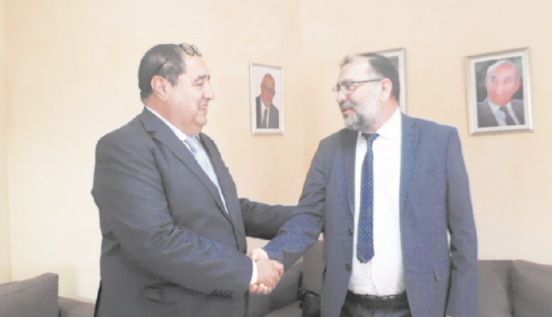 Driss Lachguar reçoit le maire de la ville d’Al-Khalil