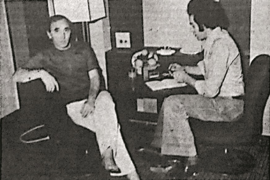 Bahij Bachir en compagnie  de Charles Aznavour  en 1977 à Damas