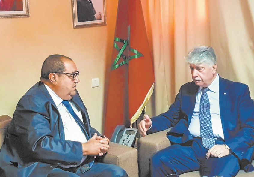 Driss Lachguar reçoit Ahmed El Majdalani, membre du comité exécutif de l’OLP