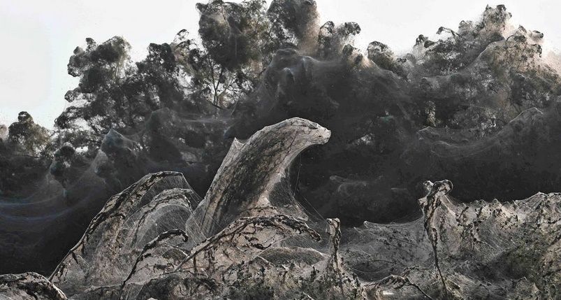 Insolite : Un lac pris dans une toile d'araignée