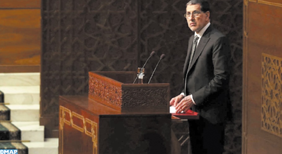 Saâd Dine El Otmani lors de la séance mensuelle de la Chambre des conseillers consacrée à la politique générale