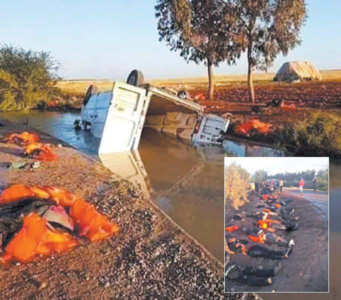 19 migrants irréguliers périssent dans un accident de la circulation