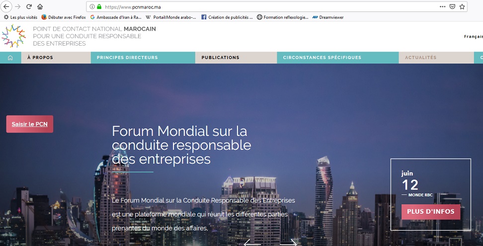 Le PCN pour la conduite responsable des entreprises se dote d’un nouveau site web
