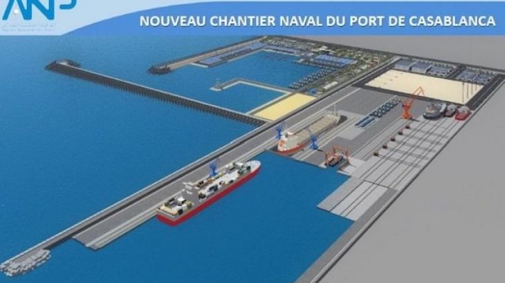 La première phase du nouveau chantier naval de Casablanca en cours d'achèvement
