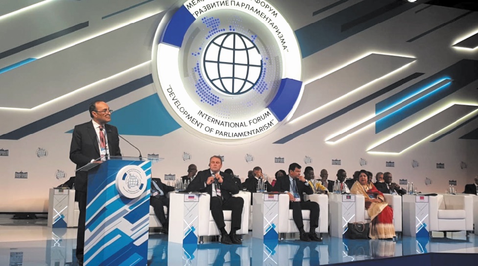 Allocution de Habib El Malki au Forum international pour le développement du parlementarisme et à la  Conférence parlementaire Russie-Afrique