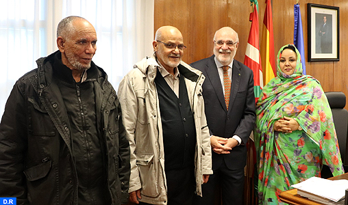 Manuel Lazertura Rodriguez et la délégation de la société civile de nos provinces sahariennes.