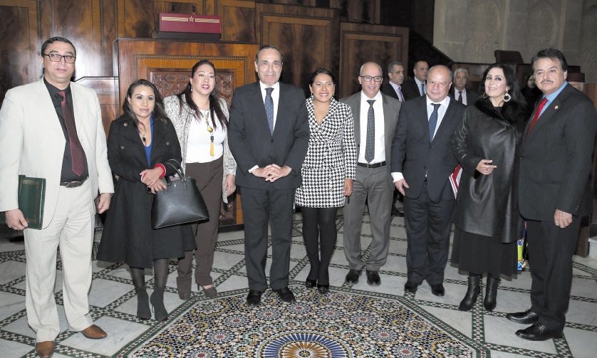 Habib El Malki reçoit Maria Del Carmen Bautista Peláez