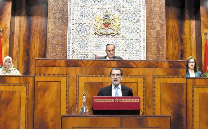 Saâd Dine El Otmani lors de la séance mensuelle consacrée à la politique générale à la Chambre des représentants