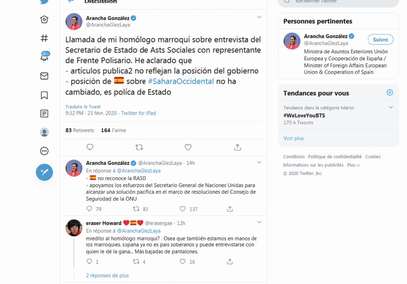 Madrid ne reconnaît aucunement la fantomatique RASD Madrid ne reconnaît aucunement la fantomatique RASD