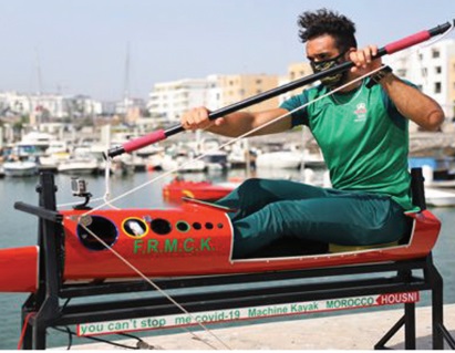 Le kayak immobile, une invention marocaine en plein confinement