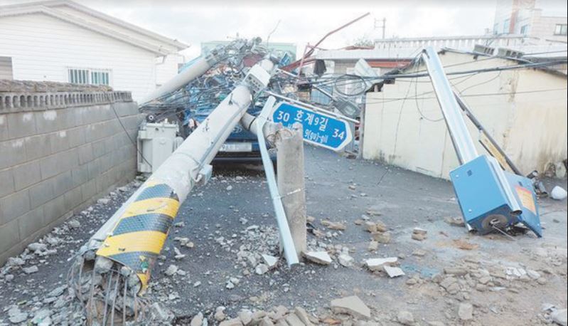 Le typhon Maysak se déchaîne sur la Corée du Sud