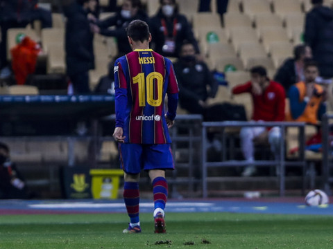 Premier carton rouge pour Lionel Messi avec le FC Barcelone