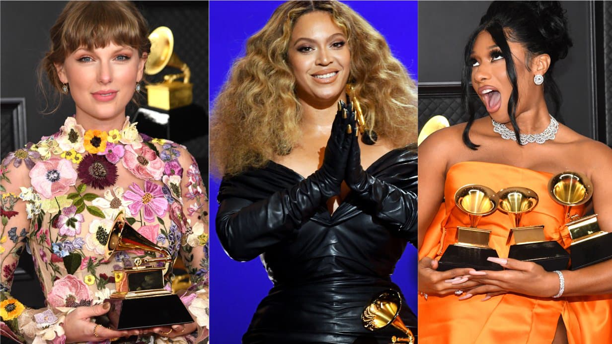 Megan Thee Stallion, Beyoncé et Taylor Swift, reines des Grammy Awards