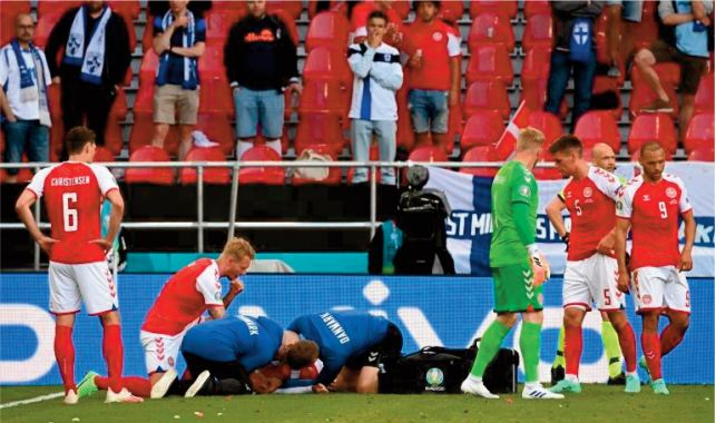 Eriksen, choc puis soulagement à Copenhague Eriksen, choc puis soulagement à Copenhague