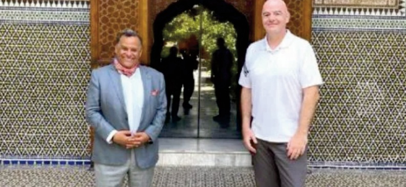 Gianni Infantino visite le musée Dar El Bacha de Marrakech