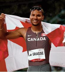 Andre de Grasse Cette médaille d’ or, personne ne pourra jamais me l'enlever Andre de Grasse Cette médaille d’ or, personne ne pourra jamais me l'enlever
