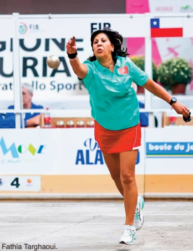 Mondiaux de sport boules à Alassio: Du bronze pour Fathia Targhaoui