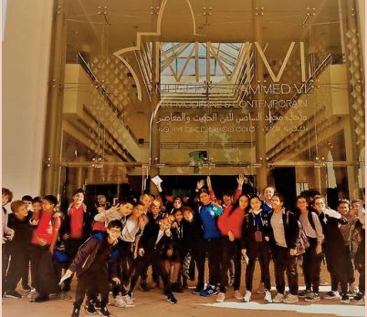 Des élèves en visite pédagogique au Musée Mohammed VI d'art moderne et contemporain