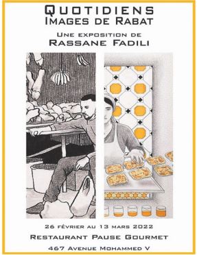 Vernissage à Rabat de l'exposition “Quotidiens images de Rabat” de l’ artiste Rassane Fadili