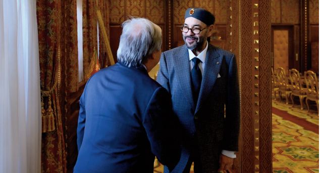 Sa Majesté le Roi reçoit le Secrétaire général des Nations unies