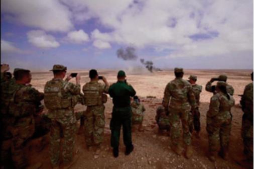 Des observateurs militaires de huit pays assistent à des entraînements opérationnels au Cap Drâa