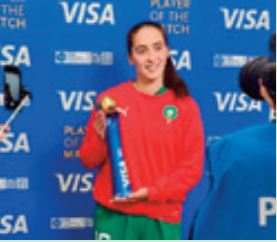 Anissa Lahmari désignée meilleure joueuse du match