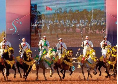 Grand Prix SM le Roi MohammedVI de Tbourida Victoire de la sorba du Moqaddem Oussama El Assri
