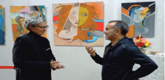 Vernissage d'une exposition à Rabat des œuvres de l’artiste-peintre Hasna Ettour