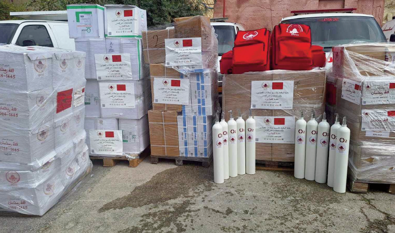 Dans le cadre de l’opération humanitaire ordonnée par SM le Roi Mohammed VI, l'Agence Bayt Mal Al Qods remet des équipements à l’hôpital “Le Croissant Rouge ” à Al Qods